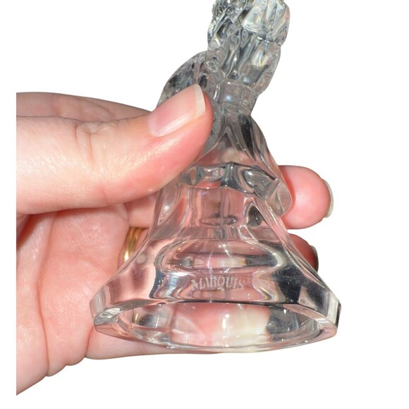 Marquis Waterford German Clear Crystal Glass Angel Mini Taper Candle Holder EUC - Picture 14 of 15